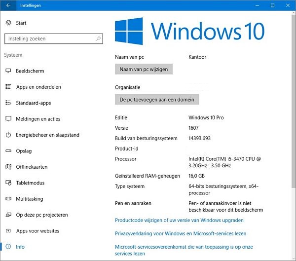 Afbeeldingsresultaat voor systeeminformatie 64 bit